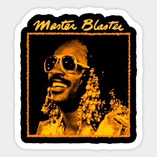 Stevie Wonder Master Blaster Orange Sticker